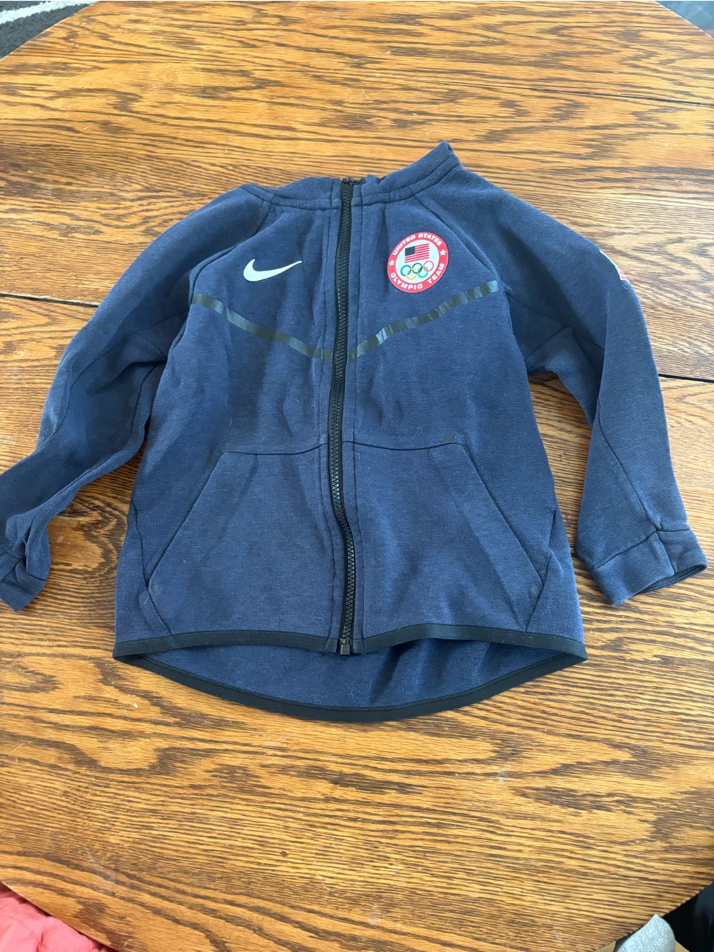 Nike Kid’s Navy Zip Front Jacket with Olympic Crest